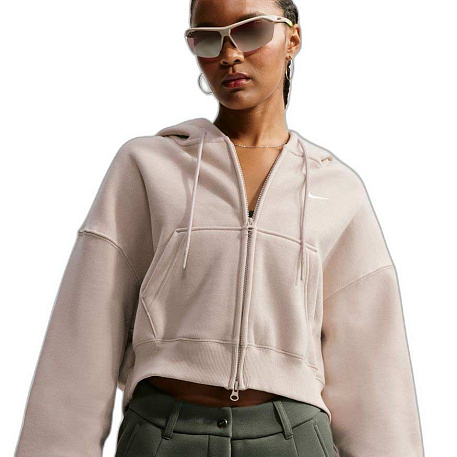 Толстовка Nike Sportswear Fleece Midweight Oversized Cropped Full-Zip Hoodie