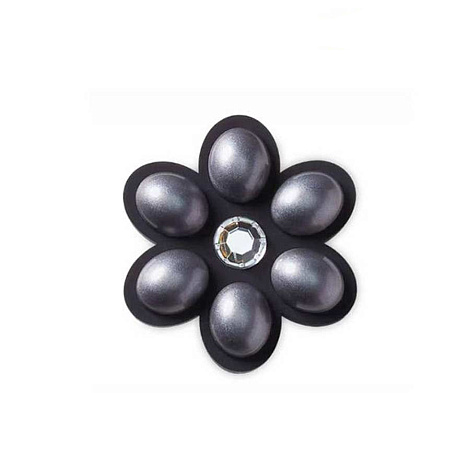 Украшение для обуви Crocs Charcoal Flower Gem