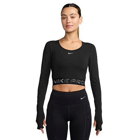 Футболка с длин. рук. Nike Pro Dri-FIT Cropped Long-Sleeve Top