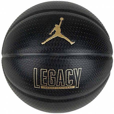 Мяч баскетбольный Jordan LEGACY 2.0 8P DEFLATED BLACK/BLACK/BLACK/METALLIC GOLD 07