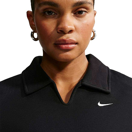 Толстовка Nike Sportswear Fleece Midweight Oversized Cropped Polo