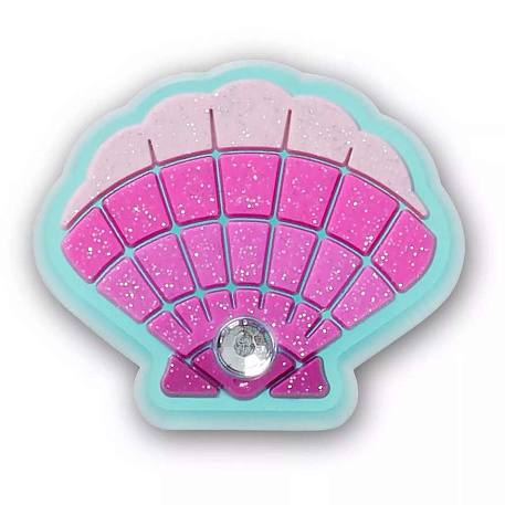 Украшение для обуви Crocs Pink Seashell with Gem