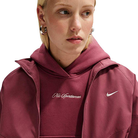 Толстовка Nike Sportswear Fleece Midweight Cropped Scallop Hoodie