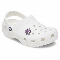 Украшение для обуви Crocs Purple Blinged Out Daisy