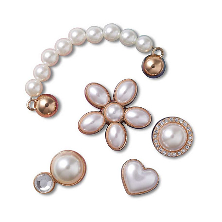 Украшение для обуви Crocs Dainty  Pearl  Jewelry  5 Pack