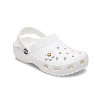 Украшение для обуви Crocs White Daisy with Gold Center
