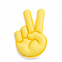 Украшение для обуви Crocs Peace Hand Sign