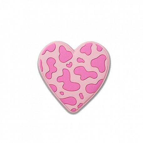 Украшение для обуви Crocs Pink Tonal Print Heart