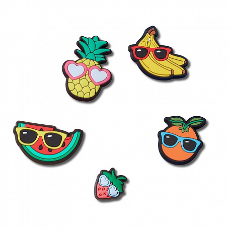 Украшение для обуви Crocs Cute Fruit with Sunnies 5 Pack