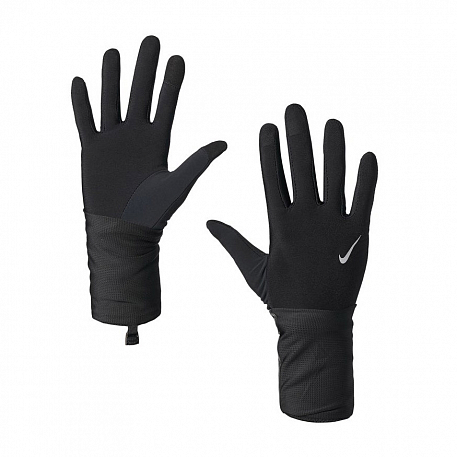 Перчатки Nike TRANSFORM RUNNING GLOVES BLACK/BLACK/SILVER M