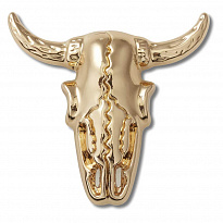 Украшение для обуви Crocs Gold Cow Skull
