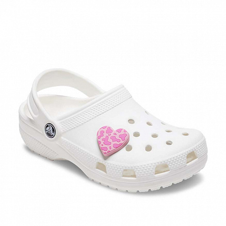 Украшение для обуви Crocs Pink Tonal Print Heart