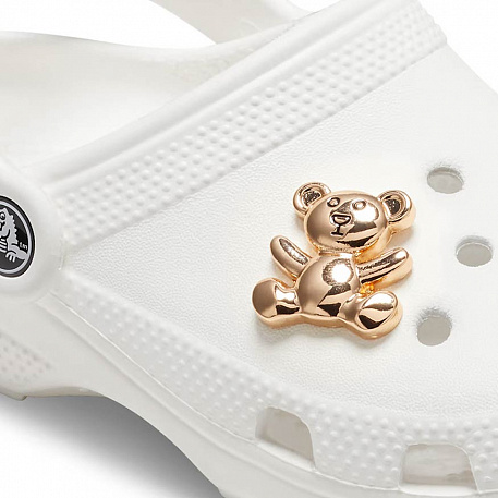 Украшение для обуви Crocs Gold Teddy Bear