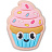 Украшение для обуви Crocs Cupcake with Smile