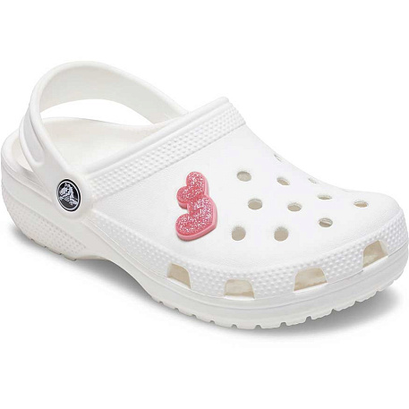 Украшение для обуви Crocs Glitter Heart Duo