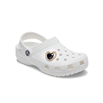 Украшение для обуви Crocs Black Gem Pearl Heart