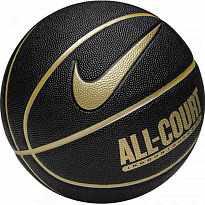 Мяч баскетбольный Nike EVERYDAY ALL COURT 8P DEFLATED BLACK/METALLIC GOLD/BLACK/METALLIC GOLD 07