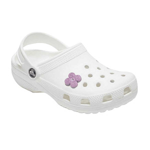 Украшение для обуви Crocs Tiny Purple Glitter Flower