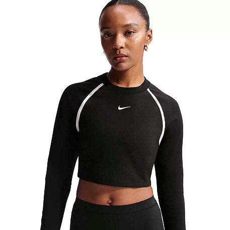 Футболка с длин. рук. Nike Sportswear Tight Long-Sleeve Cropped Top