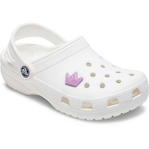Украшение для обуви Crocs Tiny Purple Glitter Crown