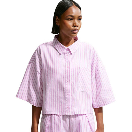 Рубашка Nike Sportswear Offline Woven Poplin Striped Short Sleeve