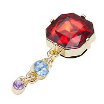 Украшение для обуви Crocs Red Dangle Gem