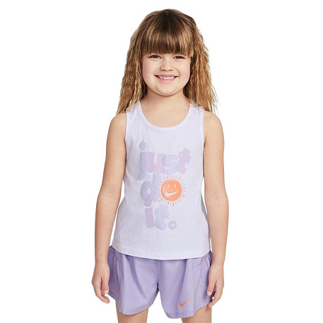 Костюм: футболка, шорты Nike Little Girls Sunny Swoosh Tank & Short Set