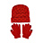 Набор: шапка, перчатки Jordan Monogram Beanie Set Gym Red
