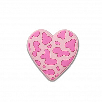 Украшение для обуви Crocs Pink Tonal Print Heart