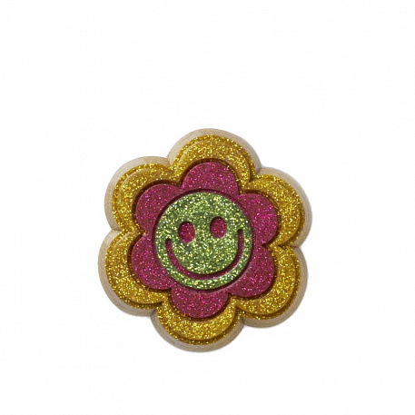 Украшение для обуви Crocs Glitter Happy Daisy