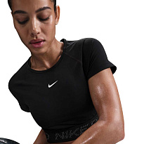 Топ Nike Pro Dri-FIT Short-Sleeve Cropped Graphic Top