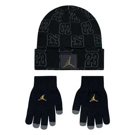 Набор: шапка, перчатки Jordan Monogram Beanie Set Gym Red
