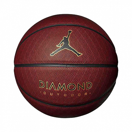 Мяч баскетбольный Jordan DIAMOND OUTDOOR 8P DEFLATED AMBER/BLACK/METALLIC GOLD/BLACK 07