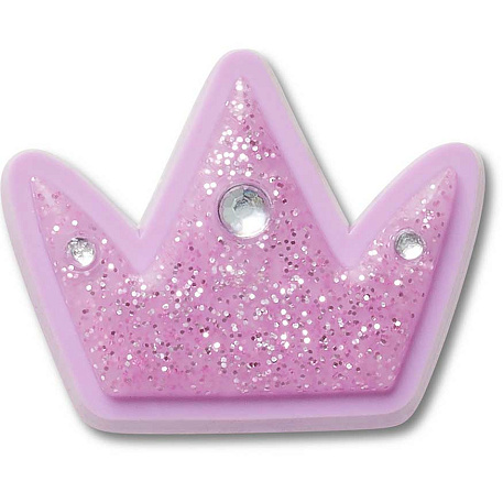 Украшение для обуви Crocs Tiny Purple Glitter Crown
