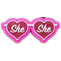 Украшение для обуви Crocs Glitter y She Sunglasses