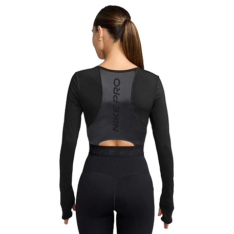 Футболка с длин. рук. Nike Pro Dri-FIT Cropped Long-Sleeve Top