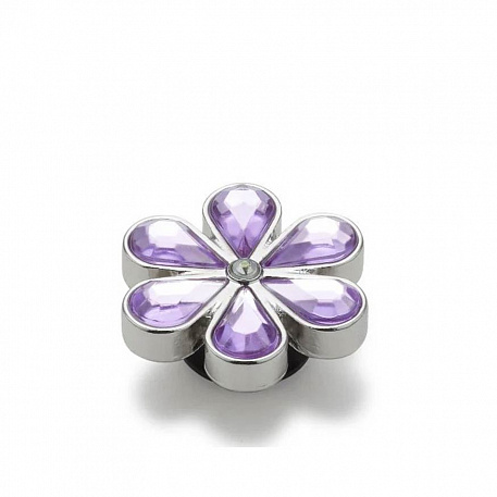 Украшение для обуви Crocs Purple Blinged Out Daisy