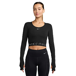 Футболка с длин. рук. Nike Pro Dri-FIT Cropped Long-Sleeve Top