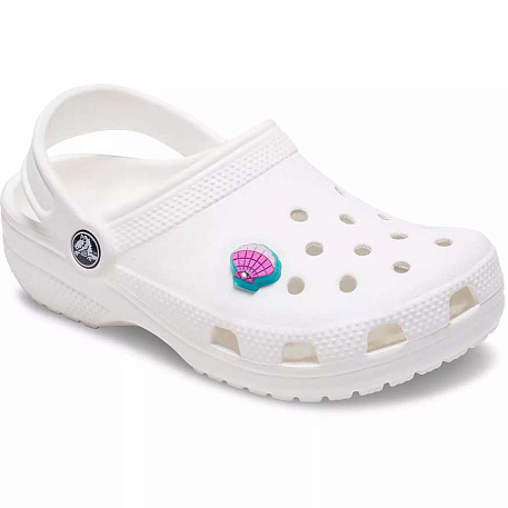 Украшение для обуви Crocs Pink Seashell with Gem