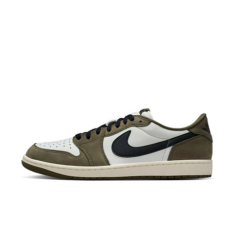 Кроссовки Air Jordan 1 Retro Low "Medium Olive and Summit White"